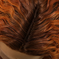 Nouvelle perruque 2026 pour femme, cheveux bouclés et volumineux, perruque en dentelle orange, cheveux naturels et mignons, style Hermione, Europe et États-Unis.