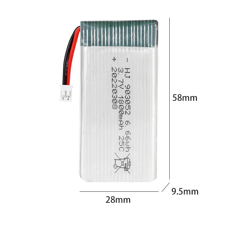 A fábrica 3.7V 1800mAh lítio o polímero 3.7v para o avião fundido do brinquedo modela a bateria agrícola do zangão