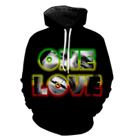 Sweat-shirt à capuche surdimensionné imprimé 3d rappeur Bob Marley impression numérique sweat-shirt unisexe sur l'ensemble imprimé Oem Odm