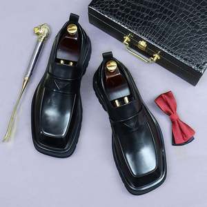 รองเท้าหนังแท้บุรุษสั่งทำคุณภาพสูง งานแฮนด์เมด ระบายอากาศได้ดี เหมาะสำหรับงานแต่งงาน งานเลี้ยง งานลำลอง สวมใส่สบาย หัวเหลี่ยม ใส่ทำงานได้ - Product Image 3