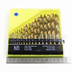 Hss Twist <b>Drill</b> <b>Bit</b> Set 1 To 10 Mm Gold Finish Metal Drilling Tools - Product Image 1