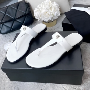 Premium Luxury <b>Sandals</b> Versatile Shopp Dates Durable Open-toe Comfortable Summer Beach Shoes Genuine Leather Women's Flip-flops - Product Image 4