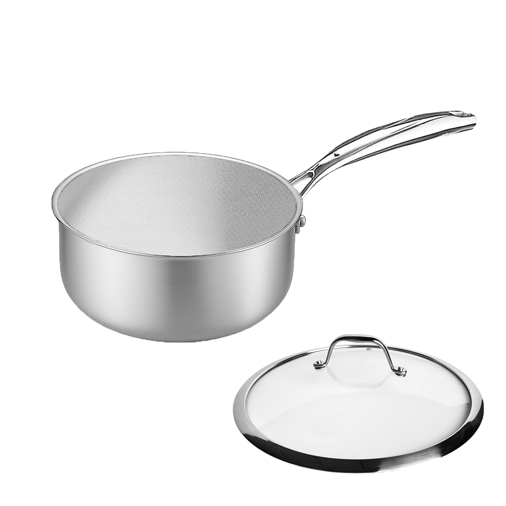 Pot à lait 18cm avec couvercle en verre