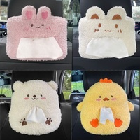 Boîte à mouchoirs en peluche de dessin animé en fibre de polyester, rangement créatif pour appuie-tête, marque Longyang