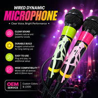 Ensemble de microphones dynamiques filaires pour karaoké, micro à voix claire pour KTV, performance vocale musicale