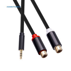 Алюминиевый корпус стерео <span class=keywords><strong>2</strong></span> в 1 3,5 мм штекер к <span class=keywords><strong>2</strong></span> <span class=keywords><strong>RCA</strong></span> Женский Y сплиттер аудио кабель - Product Image 5