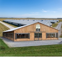 Structure en acier professionnelle pour la construction de bâtiments d'élevage de bétail, de moutons et de porcs, résistante aux intempéries, pour projets d'élevage