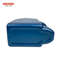 Bidon en plastique HDPE de 4 litres à double poignée avec bouchon à vis pour huile moteur essence, brun bleu, usage industriel