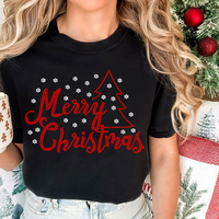 Offre Spéciale – Transferts thermocollants personnalisés en strass « Joyeux Noël » pour t-shirts
