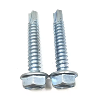 Vis autoperceuse hexagonale en acier au carbone galvanisé YPH avec tête à bride, norme DIN7504K