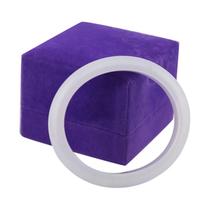 Brazalete de Jadeíta Verde Malva Tipo A, Brazalete Natural Tallado a Mano de Birmania con Certificado TCS Jewelry BG0021 para Eventos y Trabajo de Mujer - Product Image 1