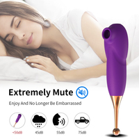 2-in-1 Strong Shock Tide Pen Höhepunkt G-Punkt Saugen Weibliche Nippel Sauger Stimulation Vibration Massage Stick Vibrator