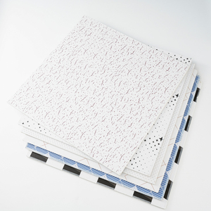 Nhà Máy Giá Rẻ Bán buôn chi phí thấp vật liệu trang trí 595*595 603*603 PVC thạch cao Trần - Product Image 1