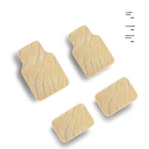 유니버설 4 피스 자동차 발 매트 방수 및 내구성 인테리어 카펫 자동차 용 특수 스웨이드 바닥 매트 - Product Image 4