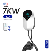 Borne de recharge murale intelligente GDON Type 1 EV Charger J1772 Niveau 2 7kW 240V pour véhicules électriques EVSE Commerciale