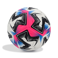Ballon de football personnalisé en gros, imprimé, cousu à la machine, durable, en PVC écologique, taille officielle 5, intérieur/extérieur