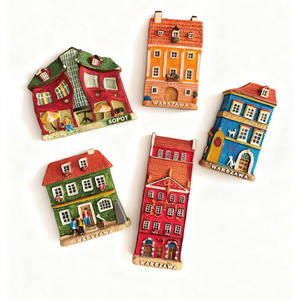 Imanes de Resina Personalizados de Venta Directa de Fábrica, Casas de Una Planta en Varsovia, la Capital de Polonia, Recuerdos de Viaje en 3D - Product Image 1