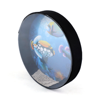 Wholesale Orff 10 Inch Wave Sound Hand Drum Fun Cartoon Musical Instrument Percussion Tambourine Wave Bead Ocean Drum