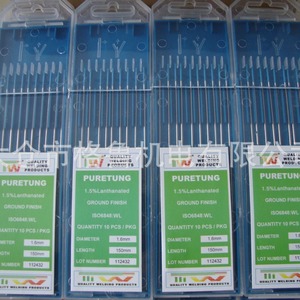 Électrode en tungstène pur (Lanthanum) 1,6 mm 150 mm 175 mm, finition usinée, pour soudage TIG de l'acier inoxydable - Product Image 2