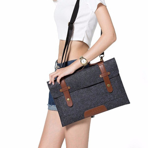 Alta calidad impermeable fieltro Oficina abogado estudiante bandolera bolsa de negocios portátil maletín - Product Image 4