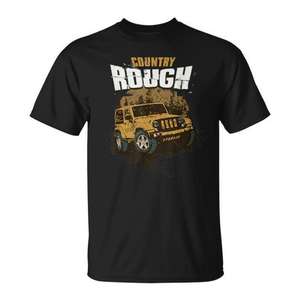 Camiseta Country Rough 4x4 Off Road Jeep de corte clásico para hombre - Product Image 1
