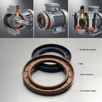 Joint d'étanchéité radial de haute qualité en caoutchouc NBR FKM pour moteur électrique, anti-poussière, structure à double lèvre