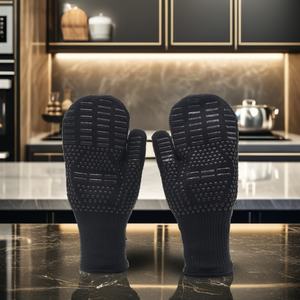 ถุงมือกันความร้อนสำหรับเตาอบ ย่างบาร์บีคิว ทำจากผ้าฝ้ายอะรามิด ทนไฟ ปลอดภัย ใช้ในครัวเรือน สินค้าขายดี กำลังเป็นที่นิยม - Product Image 4