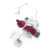 Unité dentaire électrique intégrale pliable K08 avec lampe buccale LED, fauteuil à faible profondeur et repose-pieds mobile pour clinique