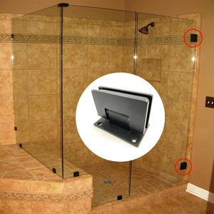 Thép Không Gỉ Chất Lượng Cao 304 Matt Màu Đen 90 Độ Bản Lề Cửa Phòng Tắm - Product Image 1