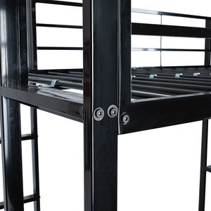 Meubelen Slaapkamer Zware Hout Metalen Platform Slaapzaal <span class=keywords><strong>Bed</strong></span> Met Houten Plank, Moderne Dubbele <span class=keywords><strong>Bed</strong></span> <span class=keywords><strong>Frame</strong></span> - Product Image 5