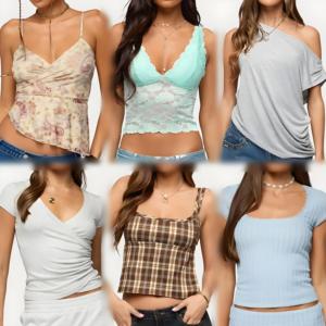 Venta al por Mayor de Tops Retro Usados de Verano para Mujer, Estampados, Casuales, Sexys, Liquidación de Inventario, Envío Aleatorio - Product Image 5