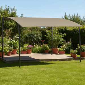 Toldo de Jardín Color Taupe, 9.8'x9.8'x8.4', Estructura Metálica, Toldo Exterior, Estilo Moderno, Independiente - Product Image 2