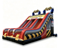 Toboggan gonflable en forme de camion de pompiers, toboggan gonflable sec en PVC pour enfants, idéal pour la location de fêtes et les parcs d'attractions