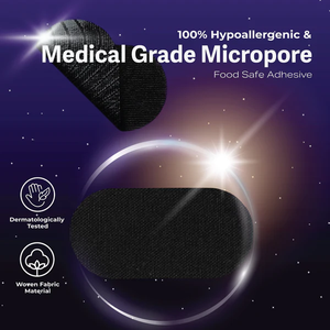 Logo personnalisé OEM imprimé 38*76mm rayonne imperméable <span class=keywords><strong>Patch</strong></span> adhésif prédécoupé <span class=keywords><strong>anti</strong></span> ronflement bande buccale pour dormir - Product Image 3