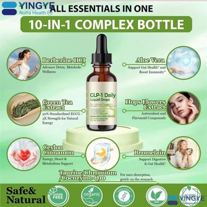 BioFlex OEM Marque Privée Gouttes Diététiques Végétaliennes GLP-1 Compléments Brûleurs de Graisse à Base de Plantes Berbérine <span class=keywords><strong>HCL</strong></span> Thé Vert Gouttes Orales - Product Image 2