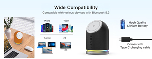 ลำโพงบลูทูธป้องกันน้ำแบตเตอรี่24ชั่วโมงชาร์จเร็วคุณภาพเสียงสุดยอดไดรเวอร์เบสคู่ขนาดใหญ่ปรับปรุง - Product Image 2