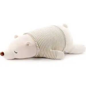 HECION工厂北极熊毛绒动物儿童/幼儿大型毛绒玩具Kawaii Plushies拥抱身体枕头睡眠礼物
