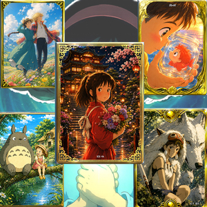 YQ Wholesale Japanese Anime Studio Ghibli <span class=keywords><strong>Hayao</strong></span> <span class=keywords><strong>Miyazaki</strong></span> Collection Art Board rare Fan Art Blind Box Board Game Gift Kids - Product Image 1