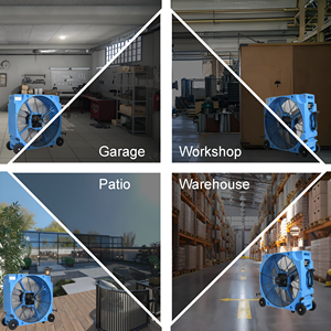 Nuovo Design da 30 pollici 750mm ventilatore assiale a risparmio energetico officina mobile grande Volume d'aria tamburo ventilatore in metallo - Product Image 5