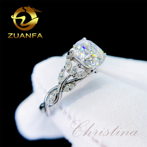 Hersteller Direkt verkauf Gold Verlobung ringe Custom OEM Design 14 Karat 18 Karat Solid Gold Ring makellosen Moissan ite Diamant schmuck - Product Image 4