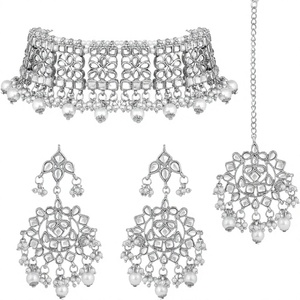 Parure de bijoux de luxe plaqué or avec strass, collier et boucles d'oreilles multi-couches en forme de goutte d'eau, style mode exagéré - Cadeau brillant - Product Image 2