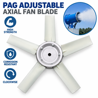 KEYLEADER Pale de ventilateur axial en plastique PAG série P3HR P3HL en nylon, 5 pales, 530 mm, pour canon à brouillard industriel et souffleur de brume