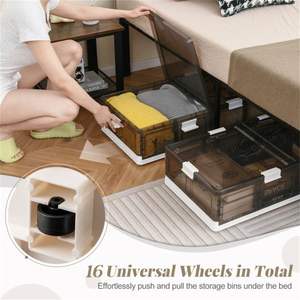 2 armoires de rangement sous lit de haute qualité avec roulettes - Product Image 3