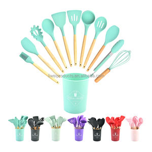 ชุดอุปกรณ์ครัวซิลิโคน ทนความร้อน ช้อน แปรงทาน้ำมัน ตะหลิว อุปกรณ์ทำอาหาร สำหรับใช้ในครัว เบเกอรี่ และทำบะหมี่ - Product Image 1