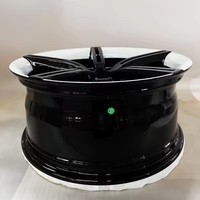 Nuevas Llantas de Aleación Forjadas para Autos de Pasajeros, Rines de Aluminio con Ejes 5*114.3 PCD 35 ET, Rines de Aleación de Carreras en Blanco y Negro
