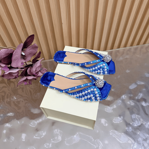 Jimmy High Quality Women'S Slippers Open Toed Colorful Full Diamond Diamond Ball Decoration Embellishment Chooing - Product Image 2