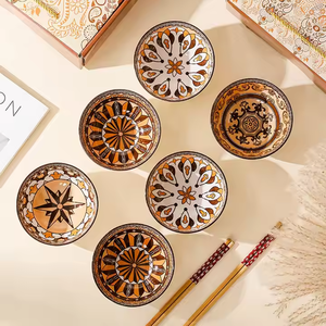 Bols en céramique bohèmes, baguettes, assiettes et ensembles de vaisselle, coffret cadeau exquis, vente chaude - Product Image 3