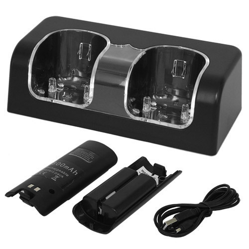 White Black Color Acrylic Portable Charging Dock Dual Sofa Charging Station Base for Wii U Remote Controller