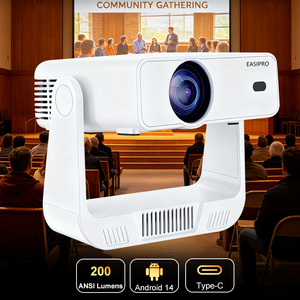 Proyector de Video ODM OEM Android Vido LED para Dormitorio, Proyector Portátil Multimedia para Habitación, Proyector Portátil 4k para Cine en Casa - Product Image 1