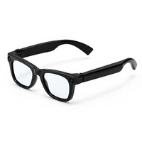 Nouvelles lunettes intelligentes IA transfrontalières T100 avec caméra 8MP IMX 219,8 mégapixels, 8 Go de mémoire, contrôle par bouton tactile, enregistrement photo et vidéo